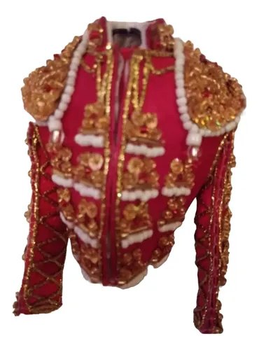 Casaquilla De Torero Miniatura Grana Y Oro