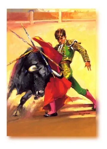 Cuadro Decorativo Cartel Torero Verde