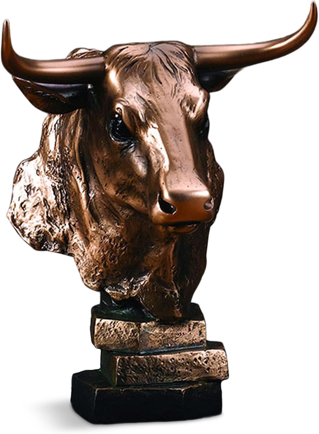 Estatuilla de toro de bronce con acabado de Wall Street